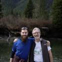 Taylor and Bob on a river in Vancouver